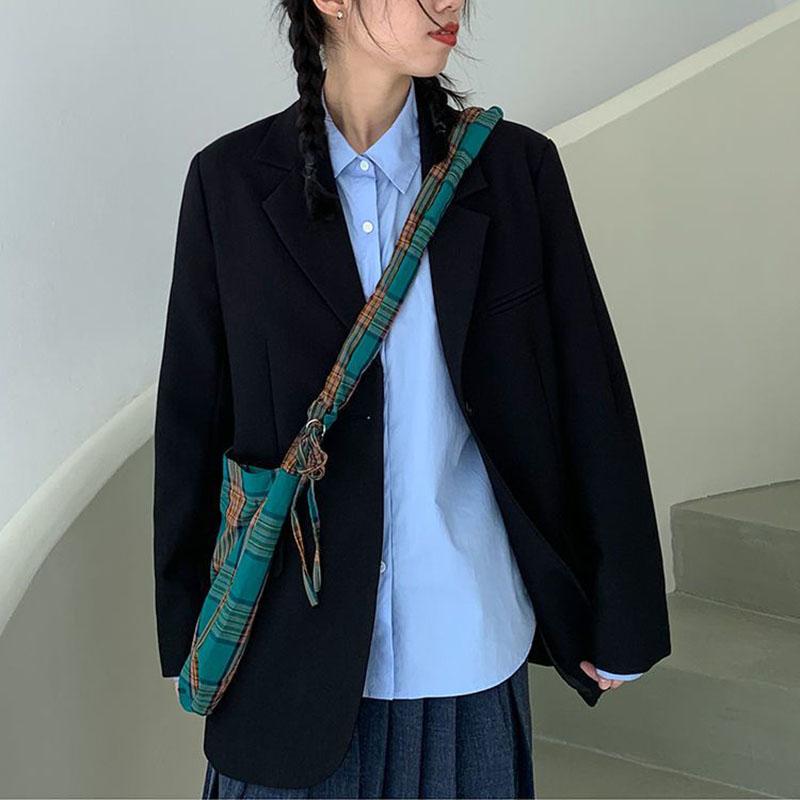 Женская однотонная рубашка, свободная блузка с длинными рукавами, рубашка с длинными рукавами в гонконгском стиле, летняя рубашка, модная одежда для девочек