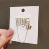 Модная милая брошь с надписью King, свитер, пальто, аксессуары для одежды, мужская и женская роскошная брошь, вечерние свадебные броши, булавка на лацкане