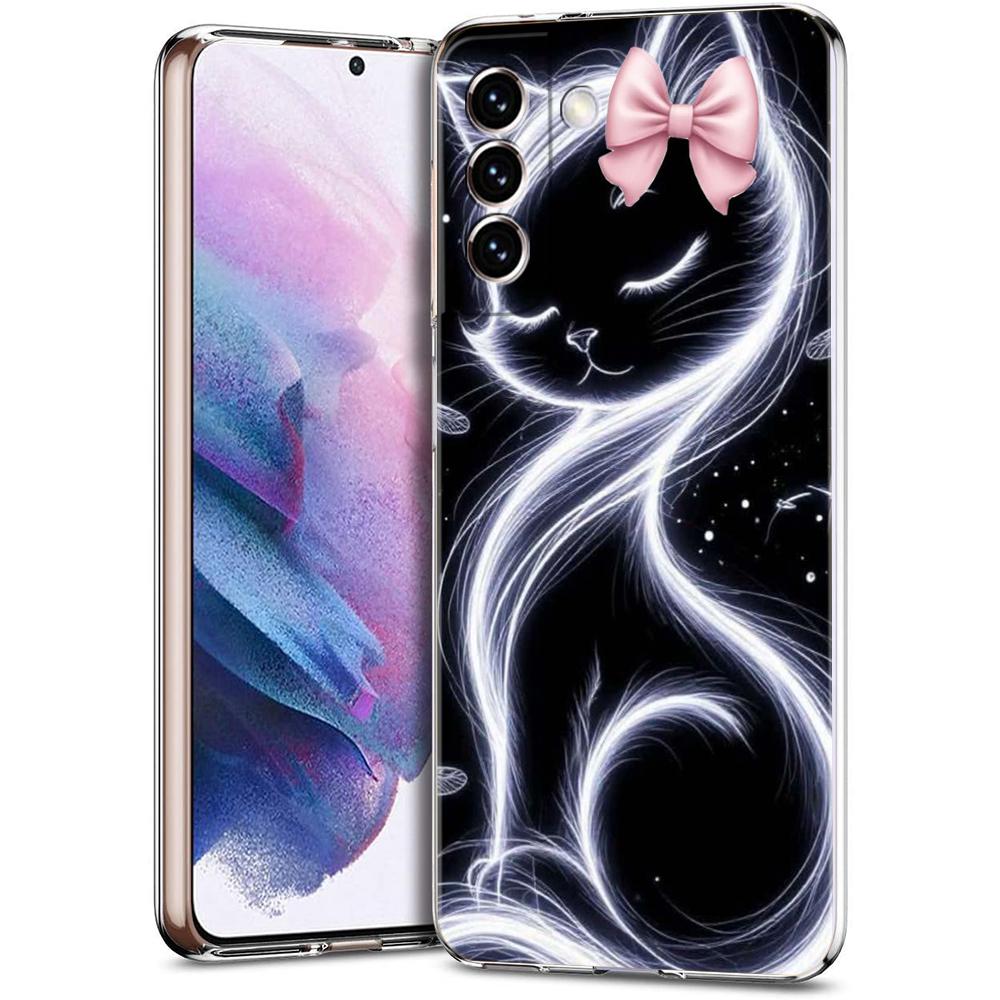 Прозрачный чехол-бампер для Samsung Galaxy S25 S24 S23 S22 S20 S21 FE Ultra S24 S23 S10 S10E Plus 5G Сумки с узором «Гордый кот»