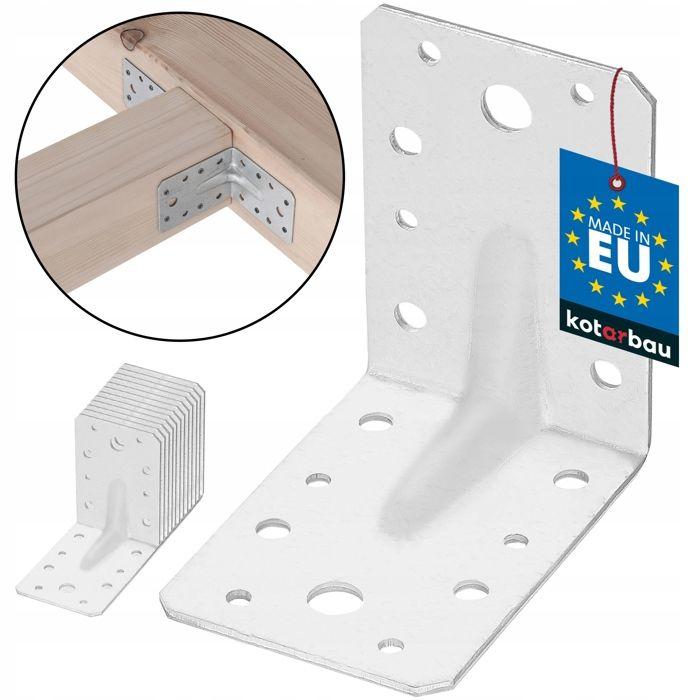 Крепления для фиксации - KOTARBAU - 90 x 90 x 65 мм - Acier galvanisé - Lot de 12 - Raccord d'angle