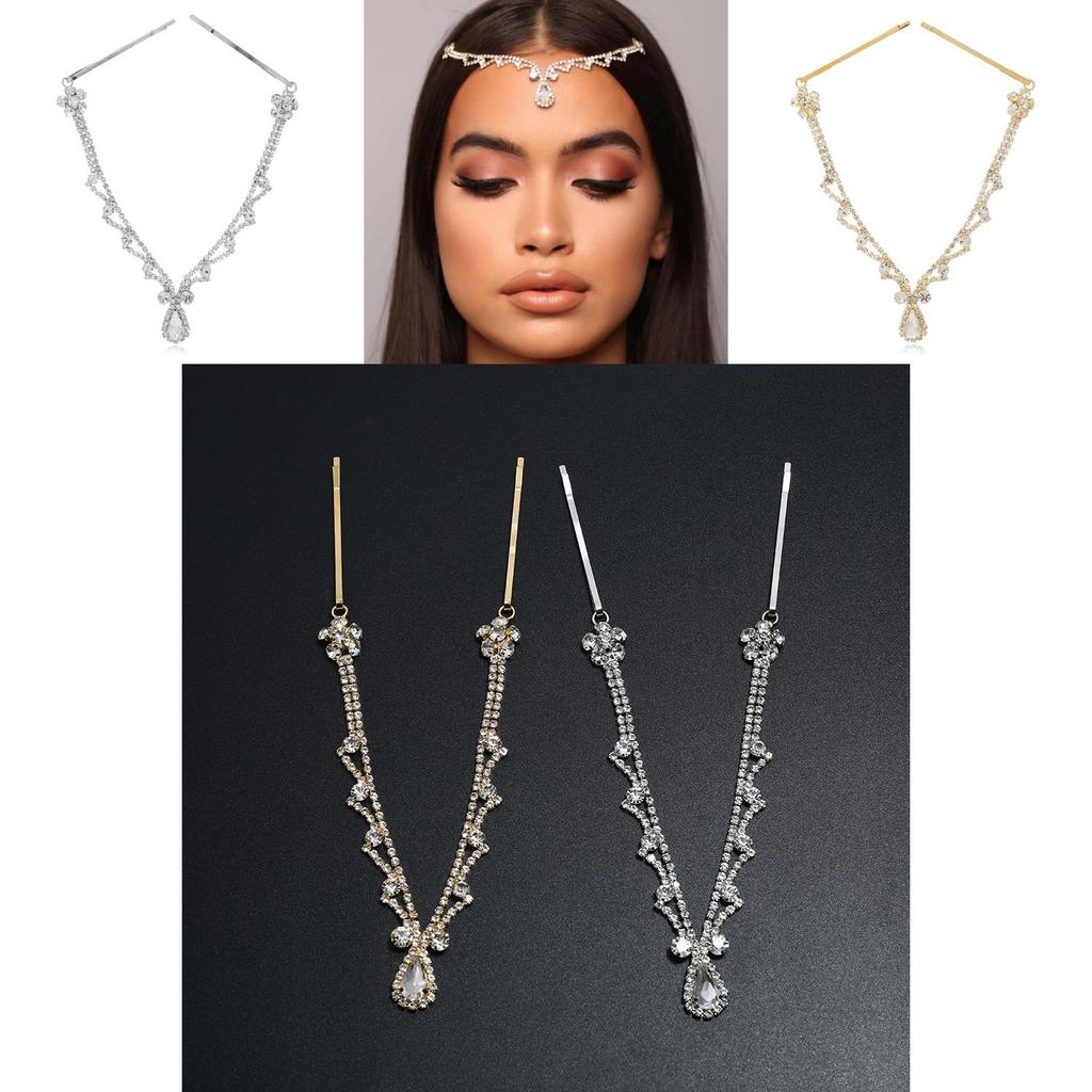 Waterdrop Bridal Headpiece With Rhinestone Accents For Wedding And Party Events