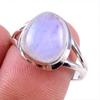 Natural Rainbow Moonstone Gemstone 925 Solid Sterling Silver Ring Size 8 l4O53