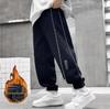Reflective Strip Fleece-Lined Boy's Sweatpants, Spring/Autumn Style, Cuffed for Sports and Casual Wear