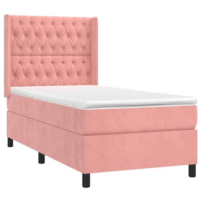 Maison Exclusive - Sommier à lattes de lit et matelas Rose 80x200 cm Velours