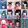 Japanese Doll DIY 5D Diamond Painting Full Round Resin Rhinestones Japan Girl Cartoon Diamond Embroidery Diamond Mosaic Wall Art