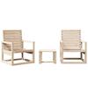 VidaXL Garden Lounge Set 3 Pcs, Patio Seating, Furniture Set, Outdoor Backyard Terrace Furniture, Solid Wood 832552