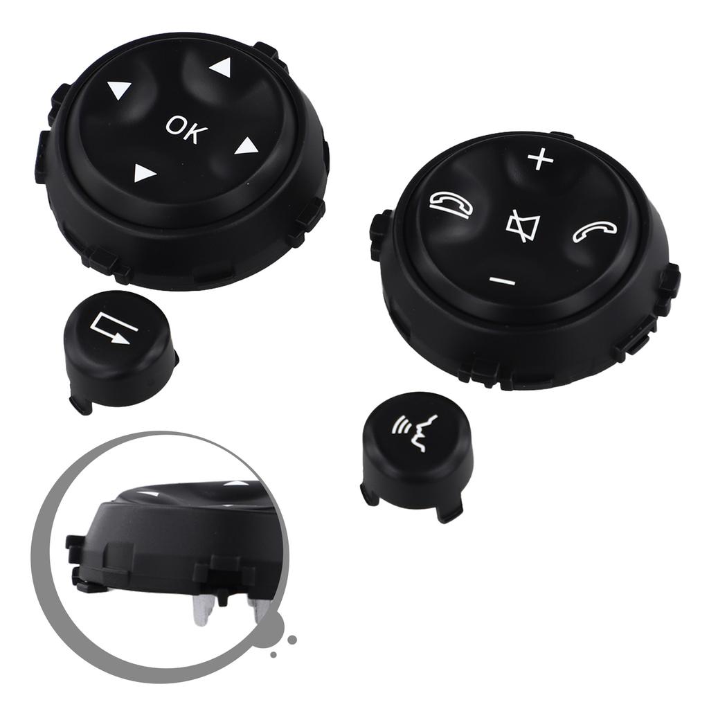 Черный комплект кнопок переключателя рулевого колеса для Mercedes W221 S550 S63 CL550 07-10 молдинги для салона аксессуары
