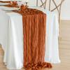 Wedding Decoration Dinner Table Runner Light Airy Feel Gauze Cotton Fabric Rustic Country Boho Beach Wedding Christmas Decor