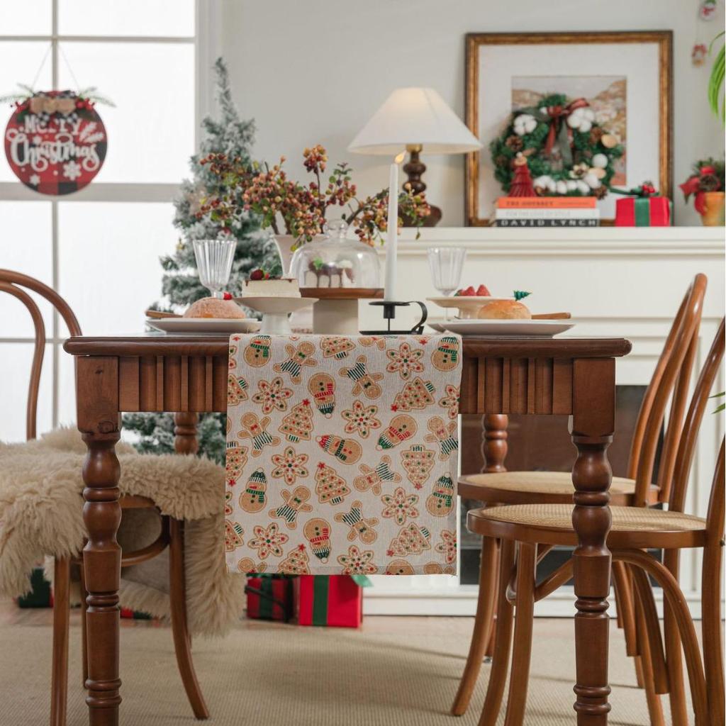 Imanqi Yun Christmas Table Runner - Long Rectangular Dining Decoration