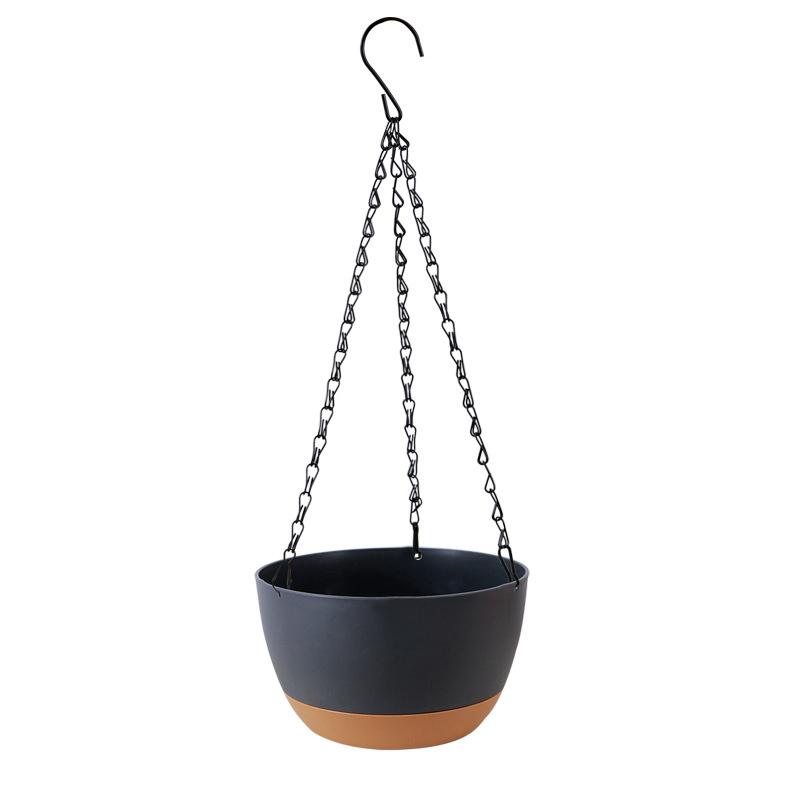 Modern Hanging Flowerpot Plastic Double Chain Hanging Basket Flower Pot