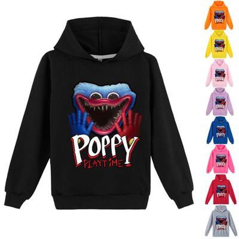 Kids 3D Hoodie Huggy Wuggy Pullover Poppy Playtime Children Thin Spring Sweater DAR