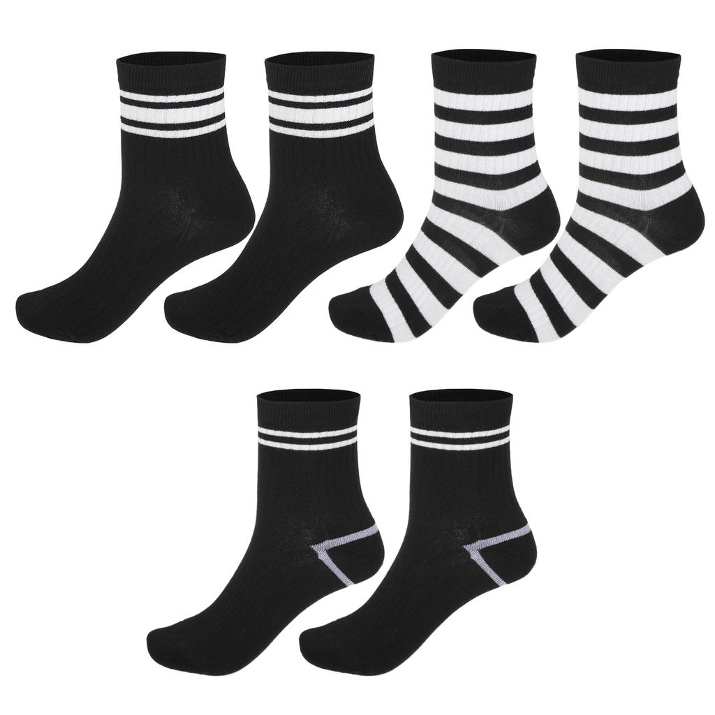 5a Of Retro Crew Socks For Women Comfortable And Soft Striped Calf Socks Socks Women Athletic