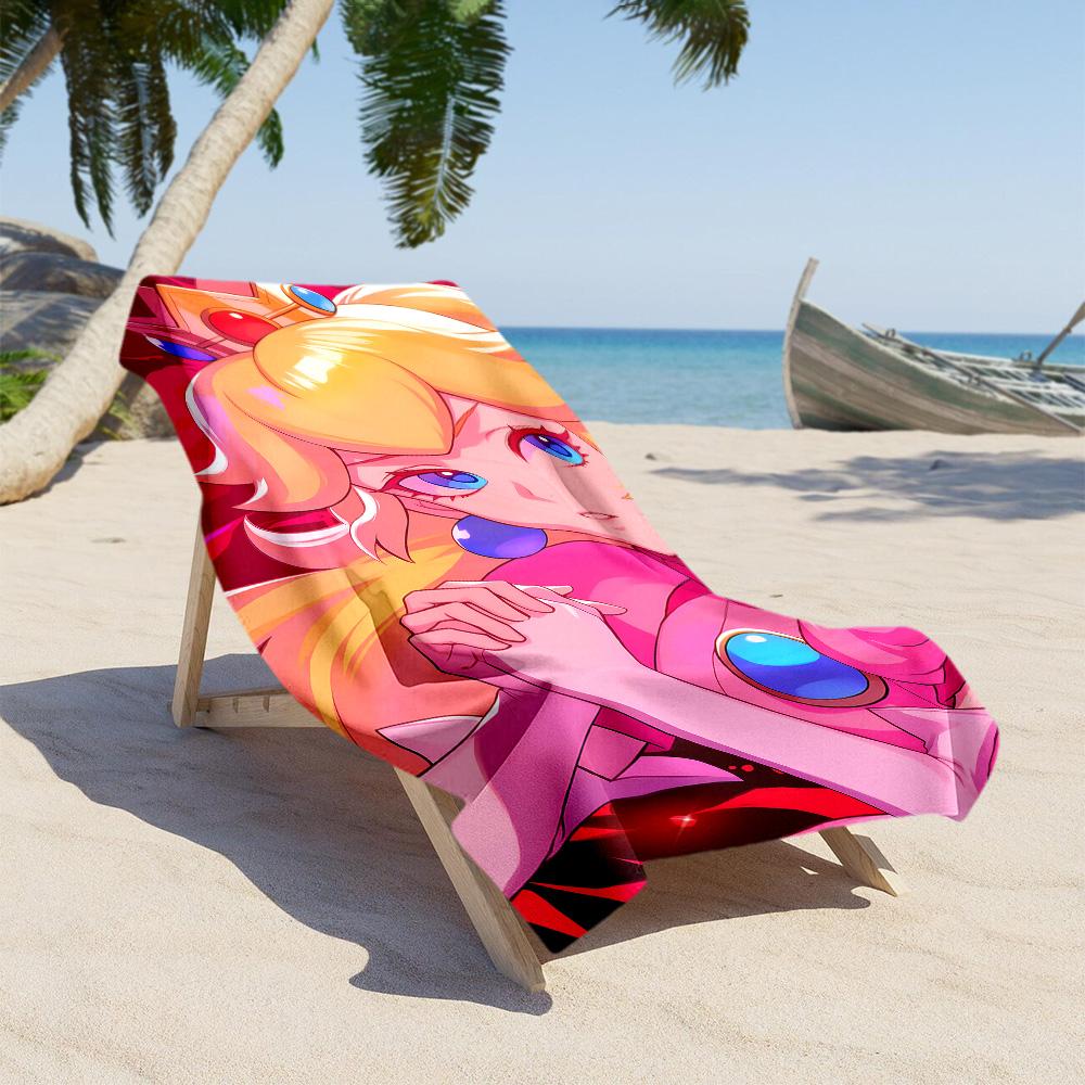 Princess Peach Beach towel for beach travel soft erfect for Travel Beach Swimming Outdoor Accessory Perfect Gift for Women/Men