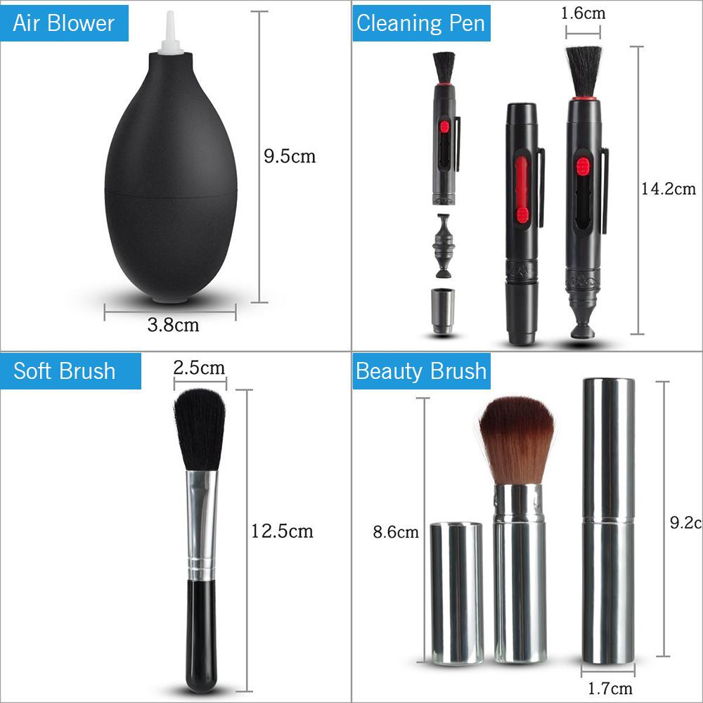 Professional Camera Cleaning Kit Lens Cleaning Kit with Air Blower Cleaning Pen Cleaning Cloth for Most Camera Mobile