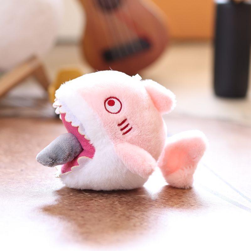 Плюшевый брелок Акула с вытягивающимся вращающимся хвостом Игрушка Набивка из ПП хлопка Подарок