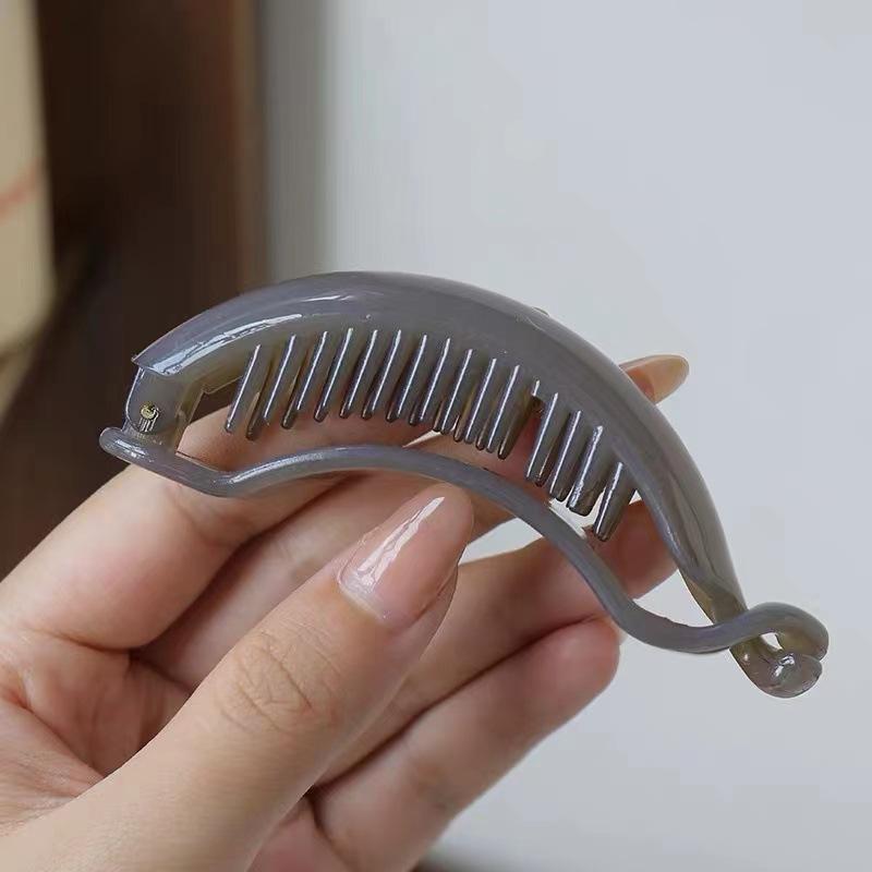 Ацетатная заколка-банан, заколка-твист, корейская новая заколка для хвостика, простая большая нескользящая заколка для волос, головной убор, аксессуары для волос для девочек и женщин