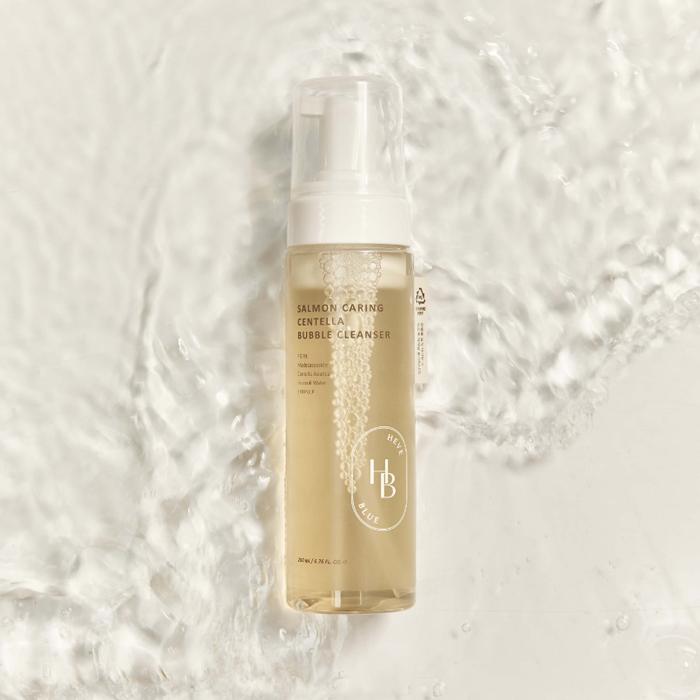 HEVE BLUE Очищающее пенящееся средство с центеллой и лососем 200 мл