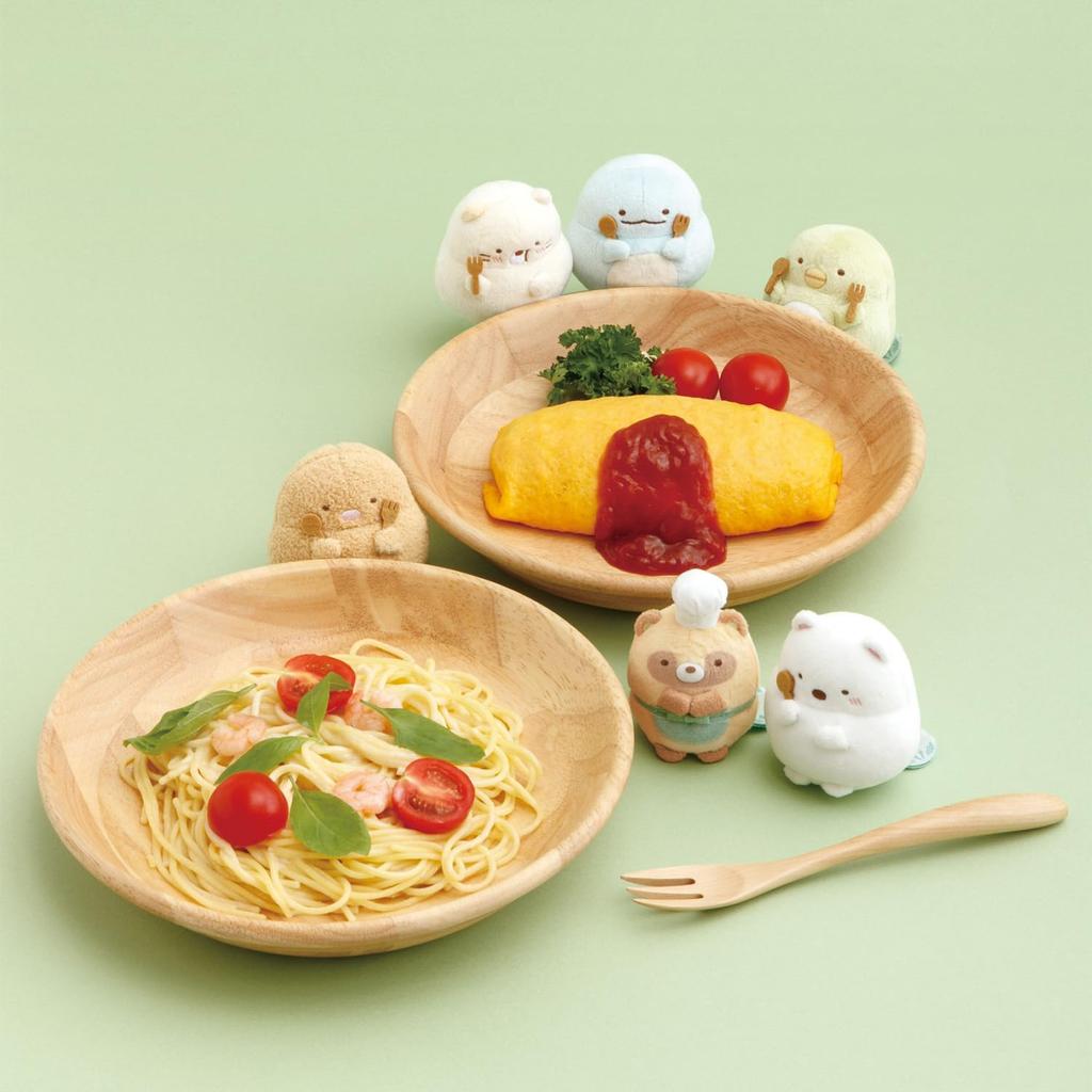 San-X Sumikko Gurashi "Круглый ресторан Тануки" Карманная плюшевая игрушка: Тонкацу