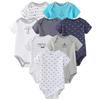 8 PCS/lot Newborn Baby Bodysuits Short Sleevele Baby Clothes O-Neck Baby Jumpsuits