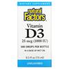 Vitamin D3 Drops, Unflavored, 25 Mcg (1,000 IU), 15 Ml (0.5 Fl Oz)