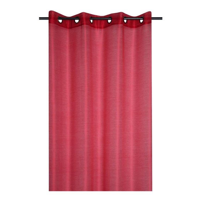 Voilage - Linwood - Rouge - 140 x 260 cm - 8 oeillets en métal - Oeko-Tex®