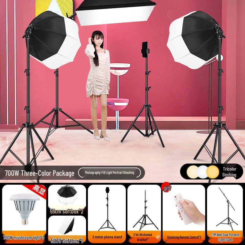800W Ultra-Bright Spherical Fill Light for Professional Beauty Photography and Indoor Clothing Shoots