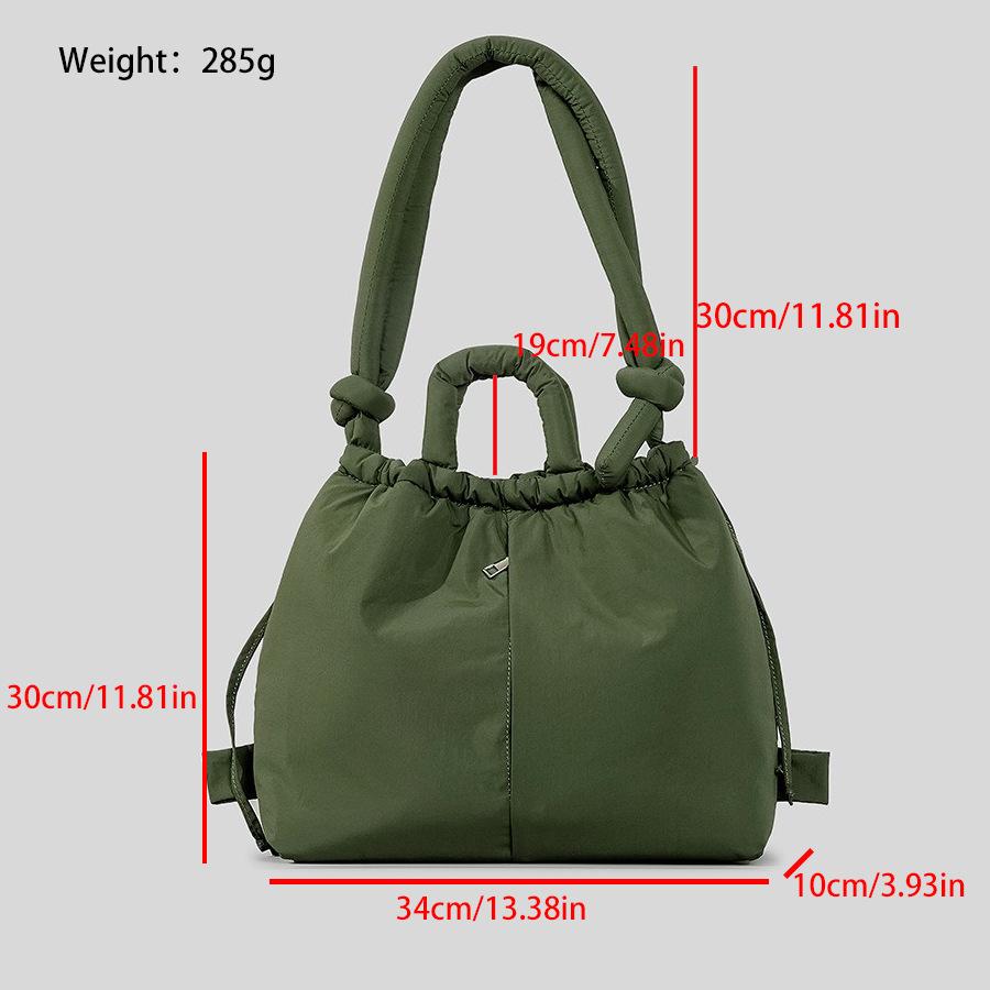 Сумка через плечо с завязками, женский рюкзак, большая вместимость, легкая, двойного назначения, сумка на одно плечо, мягкая хлопковая сумка с зажимом