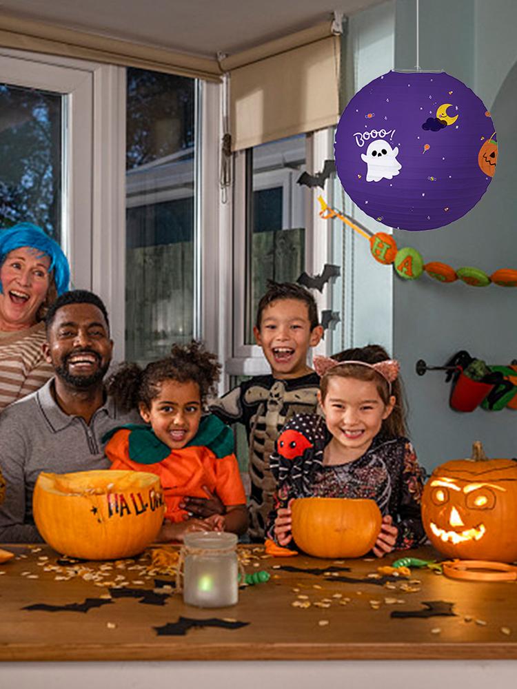 Halloween Decorations Paper Lantern Lamps 30cm Party Hanging Decorations Cute Halloween Indoor Outdoor Party Decoration Supplies