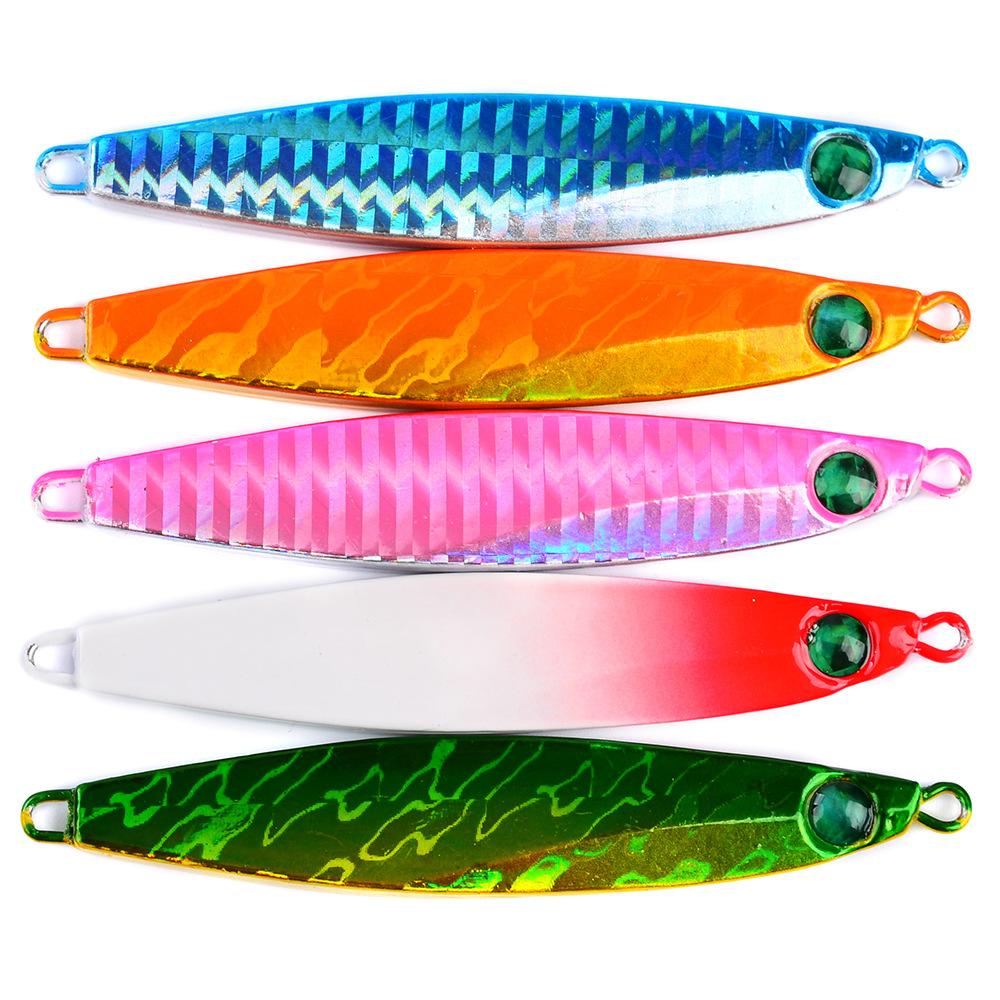 Lure Colorful Prismatic Bait Biomimetic Hard Bait 5 Color Lead Fish DW379-40G