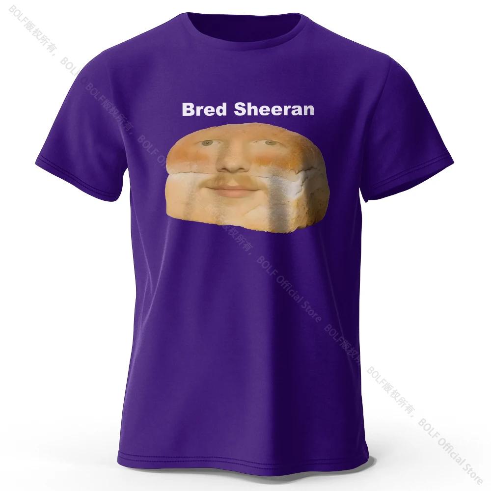 Funny Bread Sheeran Printed 100 Cotton TShirt Soft Breathable Round Neck Short Sleeve Tee Unisex Quirky Humorous Style