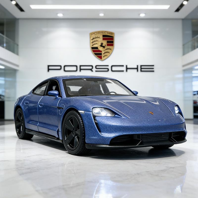 AABKO1 1:36 Porsche Taycan Суперкар Сплав Автомобиль Литье под давлением и Игрушечные транспортные средства Модель автомобиля Миниатюрная масштабная модель автомобиля Для детей
