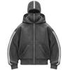 European and American Y2K Double Hat Unique Design Hooded Autumn and Winter Loose Hooded Sweatshirt for Men and Women