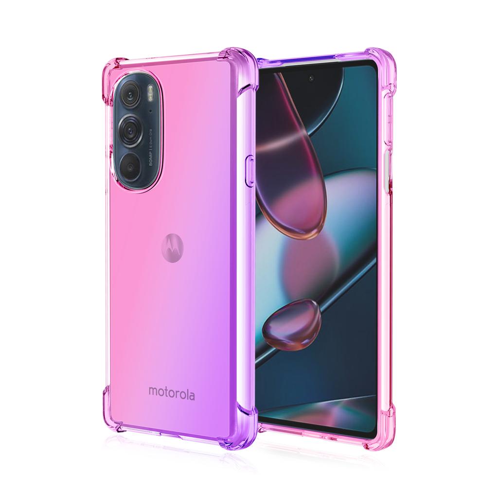 Прозрачный милый градиентный чехол для телефона, тонкий, устойчивый к царапинам, гибкий чехол из ТПУ, противоударный защитный чехол для Motorola Edge 20 30 40 Pro S30 X30 One 5G X40