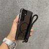 S25 ultra Anti Fall clear case Armor,for Samsumg galaxy S25 S24 Plus ultra Shock Proof case with Hand Strap