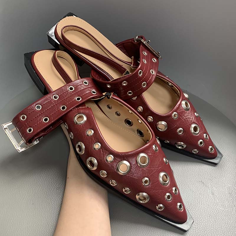 Fashion Women Shoes For Sandals Square Heel Strap Footwear Fashion Metal Buckle Female Casual Slingback Ladies Sandals Shoes 2025
