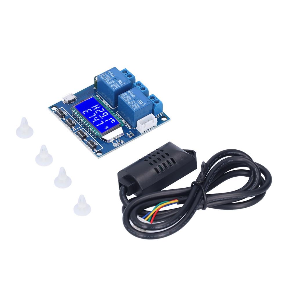 Модуль контроля влажности и температуры с цифровым дисплеем, 2 выходных реле, датчик DC6‑30V XY‑TR01