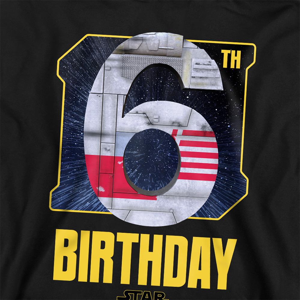 Star Wars Childrens/Kids 6th Birthday Star Wars Greatest Kid XWing Space Heather Pullover Hoodie