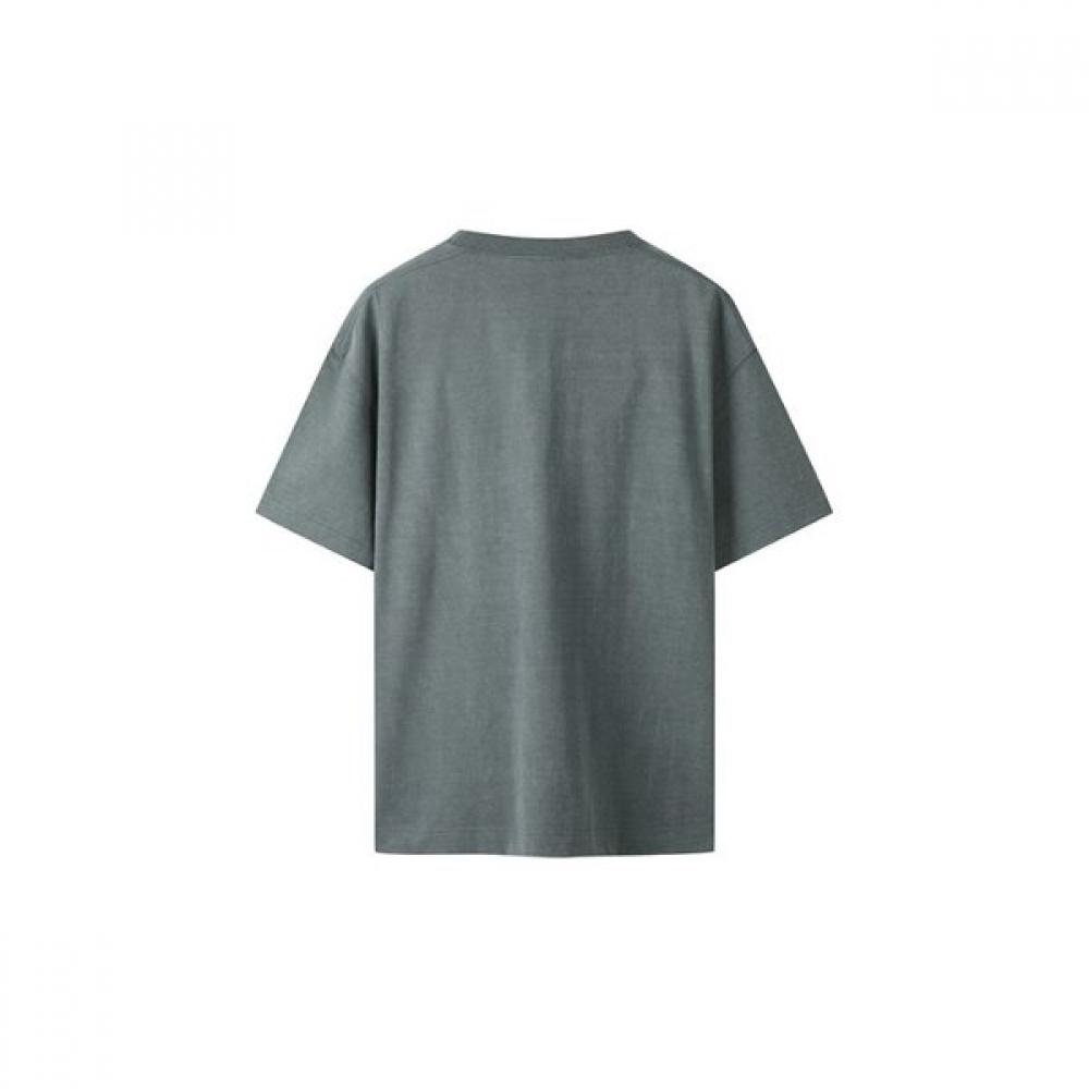 CusTomellow Grey Dyed Half Sleeve T shirT Gyl