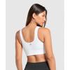 Gymshark Longline Sports Bra White B4a9l Wbbm