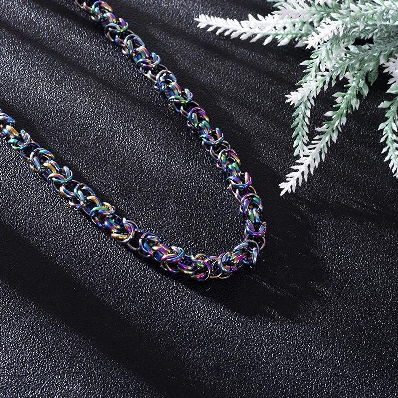 Легкое роскошное мужское колье, универсальная цепочка из титановой стали