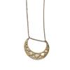 Stylish Lunar Cutout Necklace Stainless Steel Moon Charm Neck Chain Adjustable Length Clavicular Chain for Women Girls