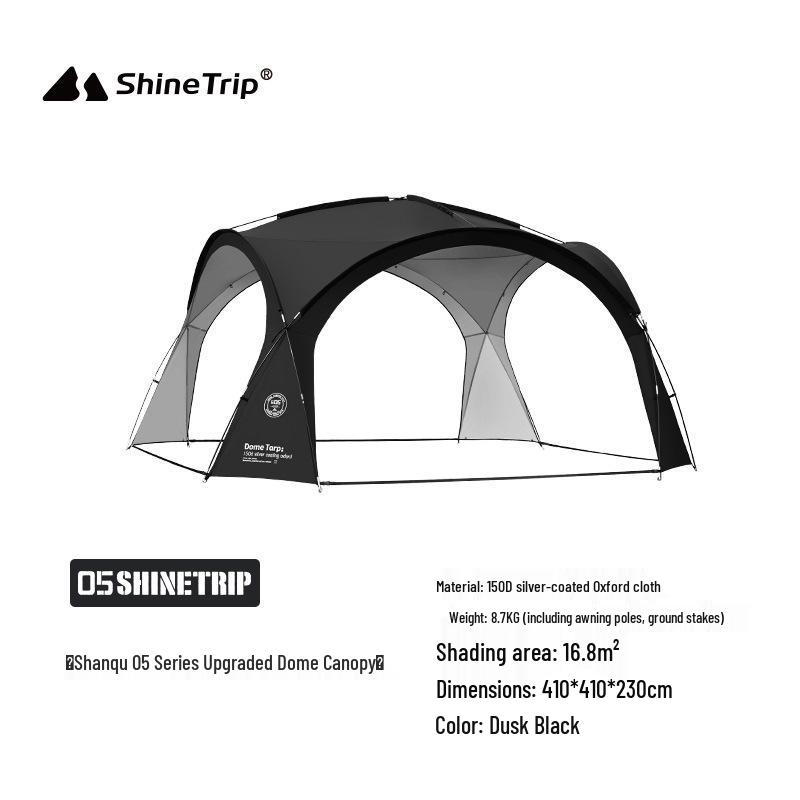 Купольный палатка ShineTrip Mountain Fun: Всепогодный садовый павильон (защита от дождя и солнца).