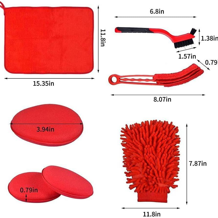 Набор из 18 щеток для мытья автомобиля: Электрическая дрель, щетки для чистки шин и щелей