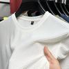 Мужская летняя сетчатая футболка с коротким рукавом из ледяного шелка с бамбуковой текстурой, модная футболка с круглым вырезом, полурукав, лето 2025