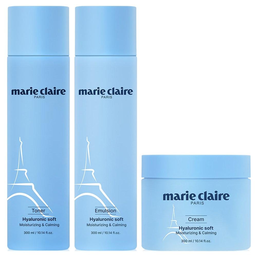 Marie Claire Hyaluronic Soft Toner 300ml + Emulsion 300ml + Cream 300ml set, 1 set