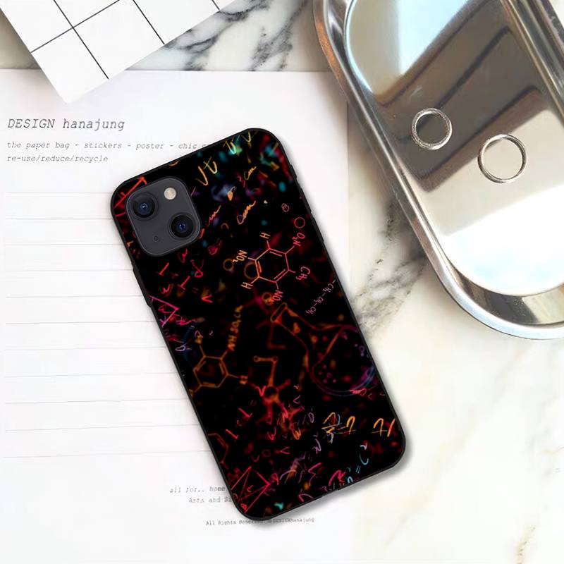 Physics Chemical Mathematics Phone Case For iPhone Mini 11 12 13 14 15 Pro XS Max X Plus SE XR Shell