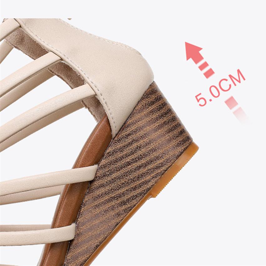 Женские сандалии-гладиаторы в этническом стиле с открытым носком и Т-образным ремешком на молнии сзади, женская летняя обувь, кожаные сандалии в богемном римском стиле