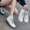 2024 г. Натуральная кожа Весна Женские спортивные туфли на плоской подошве для женщин Повседневные белые кроссовки Обувь Женская мягкая подошва с перекрестными шнурками Обувь