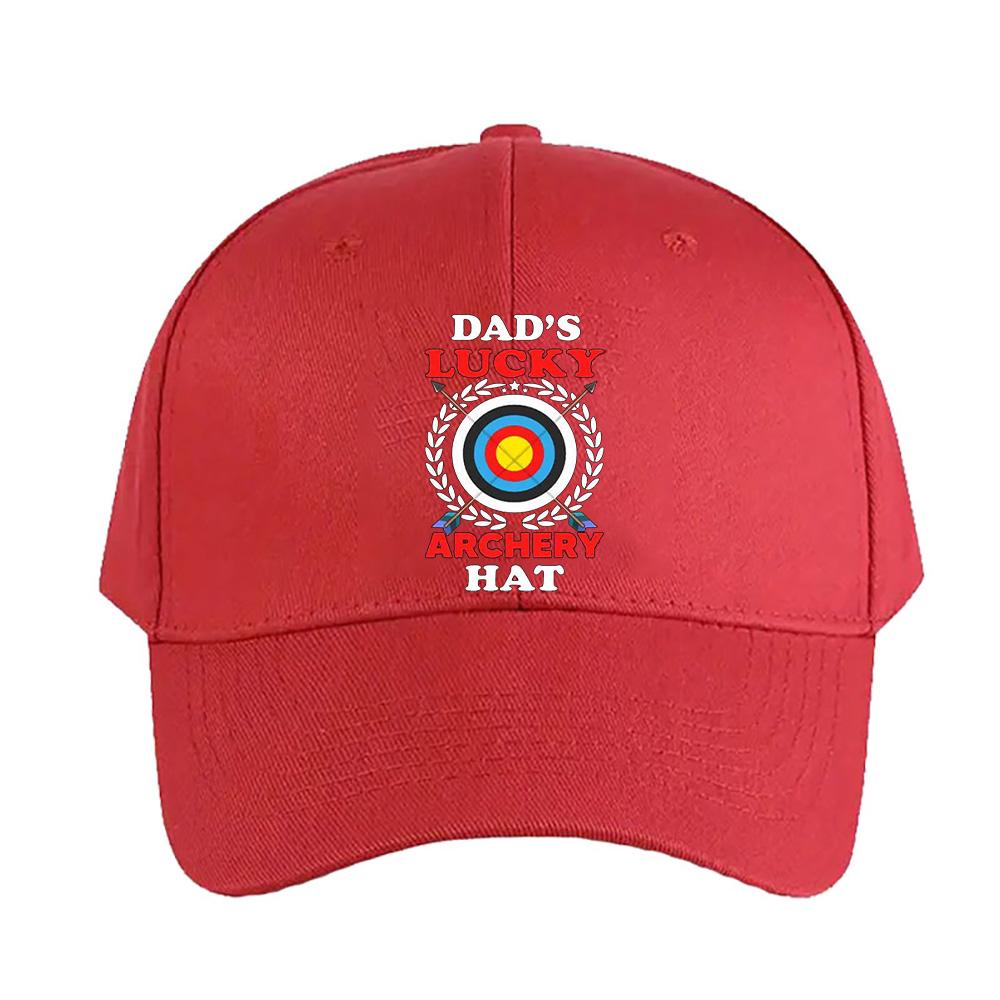 Dads Lucky Archery hat Cap Summer Woman Man Baseball Cap Adjustable with Curved Brim Duckbill Cap Protection Sun Hats
