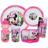 Disney Minnie Dinnerware Set - FUN HOUSE - 006377 - Glass, Soup Plate, Dinner Plate, Water Bottle, Lunch Box and Cutlery